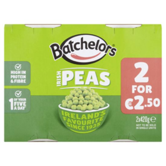 Picture of Batchelors Peas 420g  Twin Pack €2.50 x12